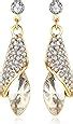 Buy Shining Diva Fashion White Crystal Stylish Traditional Earrings for ...