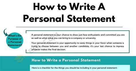 Image result for Write Personal Statement
