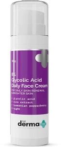The Derma Co 8% Glycolic Acid Daily Face Cream with Cica Extract ...