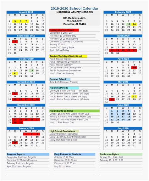 Escambia County Schools Calendar 2024 - Schoolcalendars.net