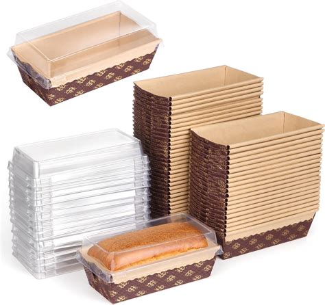 Amazon.com: OMISTAR 50 Pcs Paper Loaf Pans, Disposable Paper Baking ...
