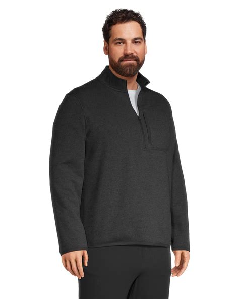 WindRiver Men's Half Zip Mock Neck Sweater-Knit Fleece Top | Mark's