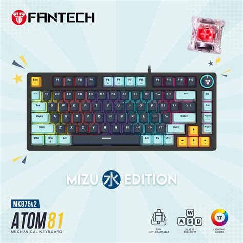 Tastatura Mehanicka Gaming Fantech MK875 RGB Atom 81 Navy (Red switch ...