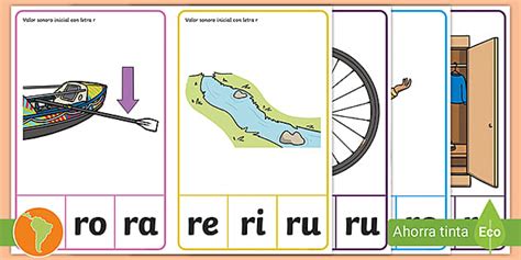 Encuentra el valor sonoro inicial con letra r- Guía de trabajo