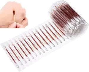 Buy Kwinto 50 Pack Disposable Iodide Cotton Swab Makeup Double-headed ...