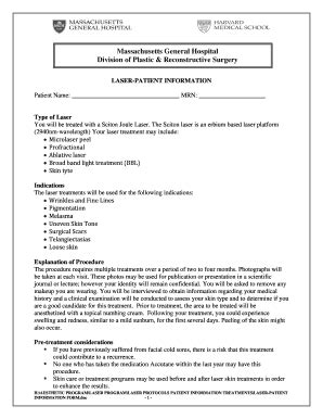 Fillable Online massgeneral Laser procedure information - Massachusetts ...