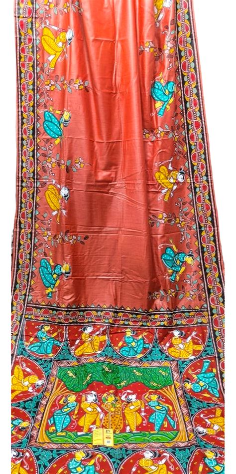 Pattachitra Dancing Girls Silk saree – Ranga Chakra