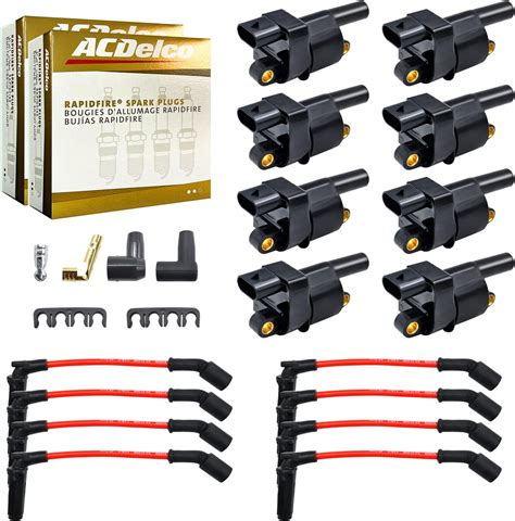 Amazon.com: MAS Set of 8 Ignition Coils Pack & Platinum Spark Plugs ...