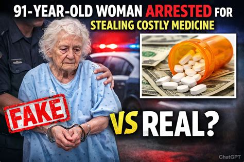 91-Year-Old Woman Arrested for Stealing Costly Medicine in USA – Fake ...