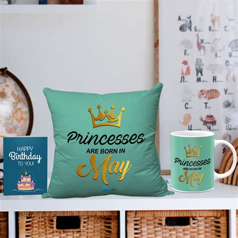 SKYTRENDS Princess are Born in May Printed Birthday Gift Combo (Coffee ...