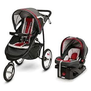 Buy Graco Fastaction Fold Jogger Click Connect Travel System, Chili Red ...