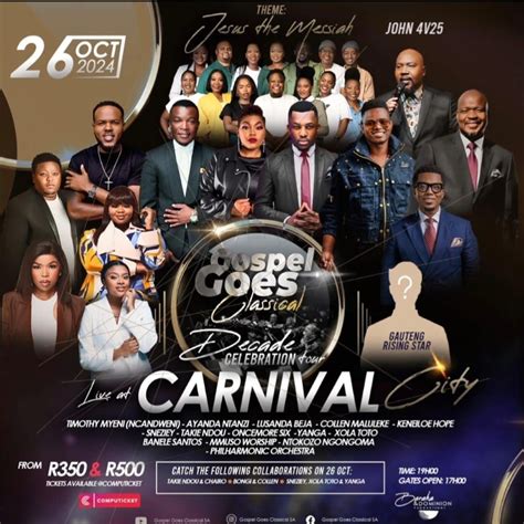 Decade Celebratio Tour - Carnival City, Carnival City - Big Top Arena ...