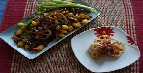Rezepte: Japanische Pilzpfanne mit Lotuswurzel