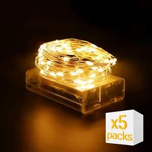 LEDDiT 10 Meter Copper Fairy String Lights with AAA Cell for Home ...