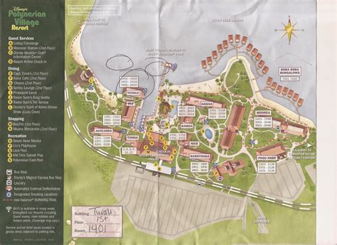 Amusement Authority: Disney's Polynesian Village Resort Map 2015