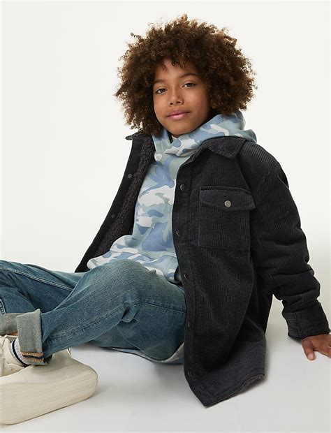 Buy Cord Fleece Lined Shacket (6-16 Yrs) at Marks & Spencer