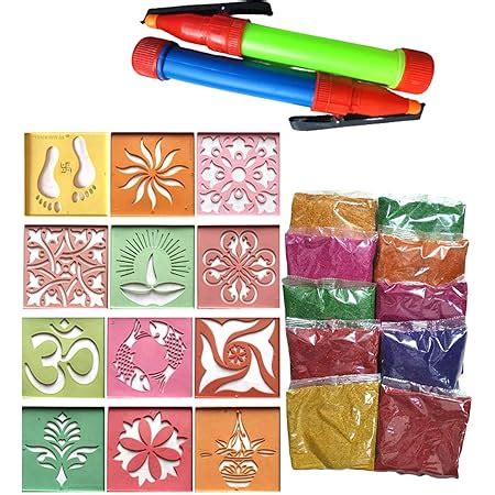 Buy Rangoli Plastic Tool kit for Making Unique and Beautiful Rangoli ...