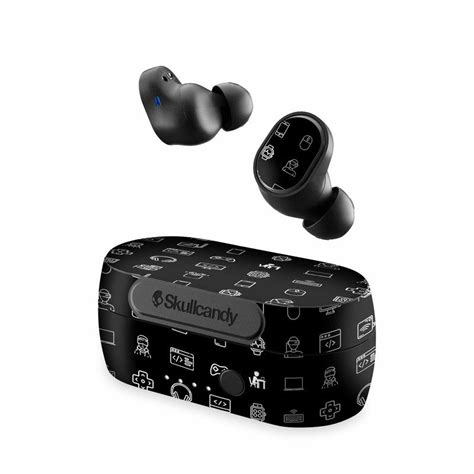 Tech Icons Black Skin for Skullcandy Sesh – WrapCart Skins