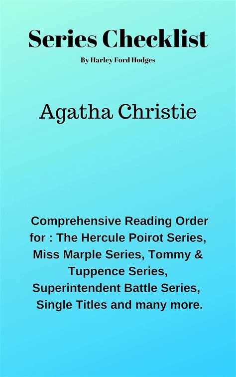 Agatha Christie Series Checklist/Reading Order eBook : Hodges, Harley ...