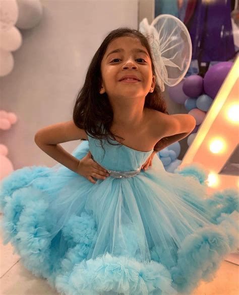 Pre-Order: Blue Bouncy High Low Gown– Peony Kids Couture