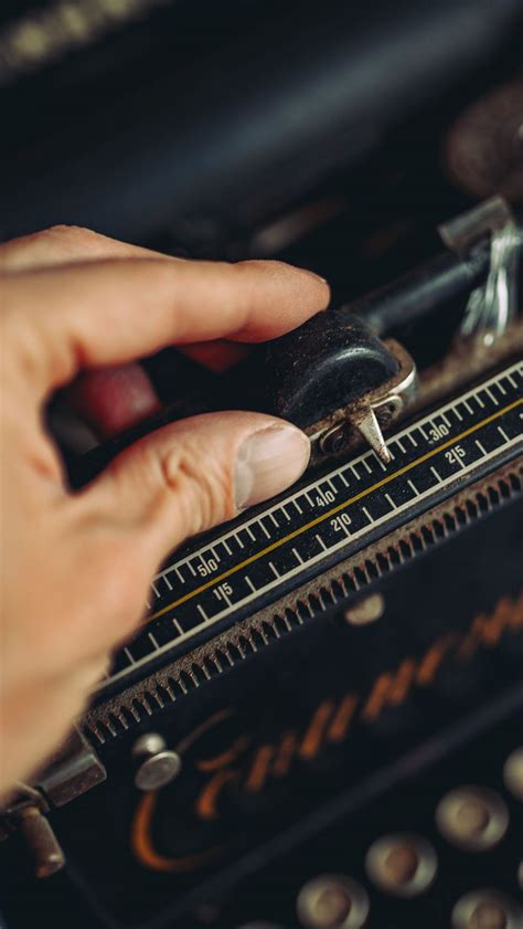 Download wallpaper 800x1420 typewriter, hand, vintage iphone se/5s/5c/5 ...