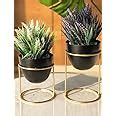 CraftVatika Metal Planter Pots Flower vase with Stand for Indoor ...