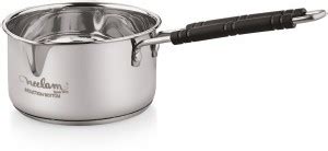 NEELAM Stainless Steel 10 22G Induction Bottom Saucepan 1150 ML Sauce ...