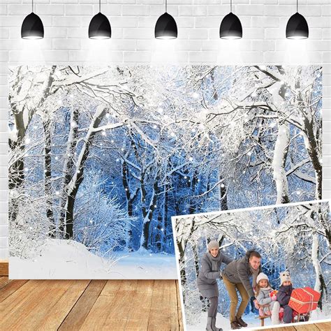 Amazon.com : Avezano Winter Wonderland Photo Backdrop Christmas Winter ...