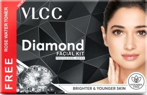 VLCC Diamond Facial Kit with FREE Rose Water Toner - Price in India ...