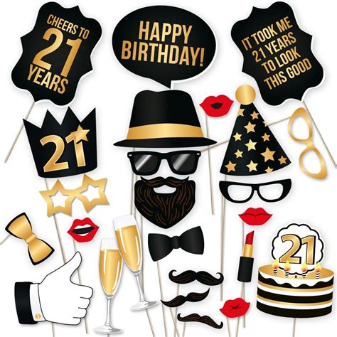 Buy 21st Birthday Photo Booth Props by PartyGraphix - Take Amazing ...