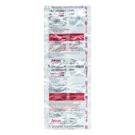 Telmitos-Trio 40/12.5/5 Tablet 10's Price, Uses, Side Effects ...