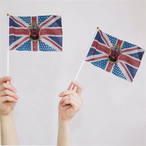 4 x King Charles Coronation Union Jack Hand Flags | Ubuy India