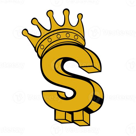 gold dollar sign with crown 12916782 PNG