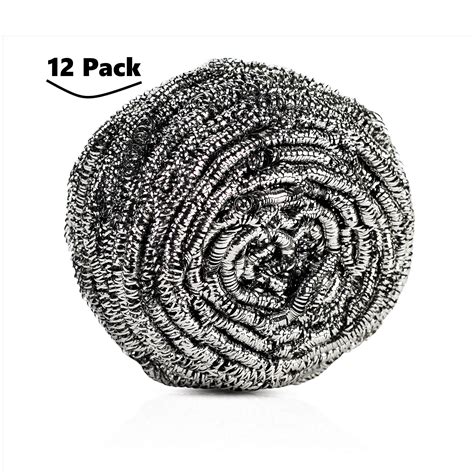 Snapklik.com : Brheez Stainless Steel Cleaner Scouring Pads 12 Pack