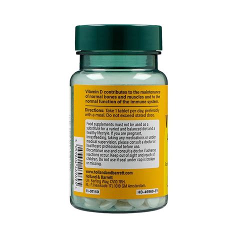 H&B Vitamin D3 Tablets | Holland & Barrett