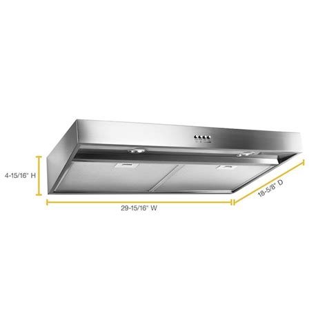 Whirlpool 30-in Convertible 270-CFM Stainless Steel Under Cabinet Range ...
