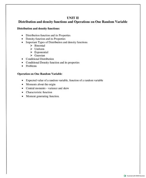 Distribution and Density Functions - Probability and Statistics - Studocu