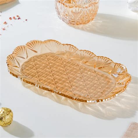 Vintage Round Textured Glass Jar With Lid Amber Set Of 3 200ml Online ...