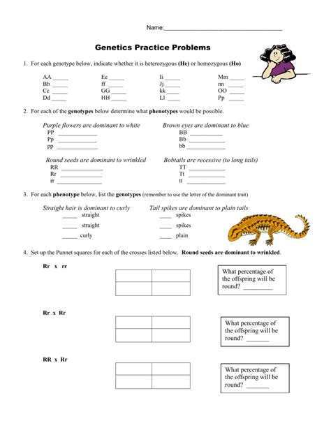 Image result for Practice Problems for Genetics