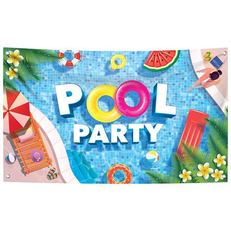 Buy KatchOn, XtraLarge Pool Party Banner - 72x44 Inch, Pool Party ...