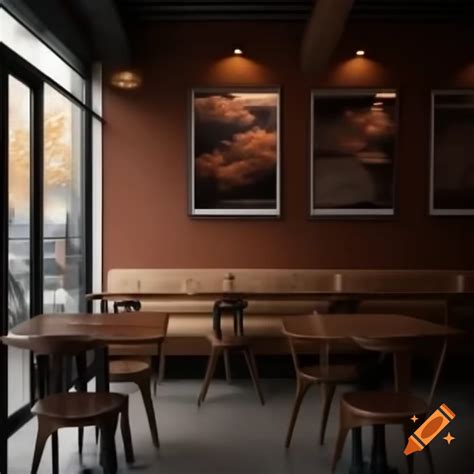 Quaint Italian cafe with blue and white striped awning in autumn on Craiyon