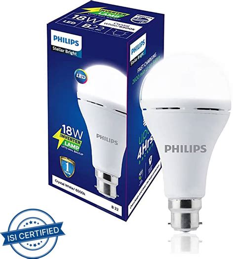 PHILIPS 18W Rechargeable Inverter LED with backup upto 4 hrs Bulb ...