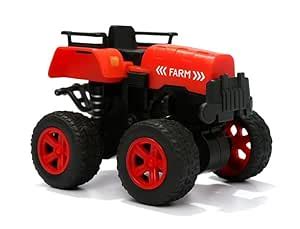 PG19 Farm Tractor Toy Strong Build Friction Powered Push & Go Vehicle ...