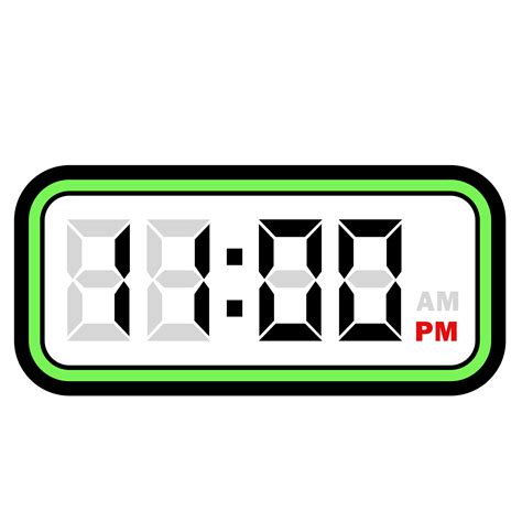 Digital Clock Time at 11.00 PM, Digital Clock 12 Hour Format 32048623 PNG