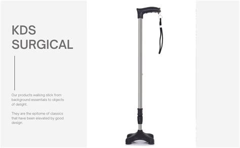 Kds Surgical Adjustable Height Walking Stick 4 Leg Quad Base Light ...