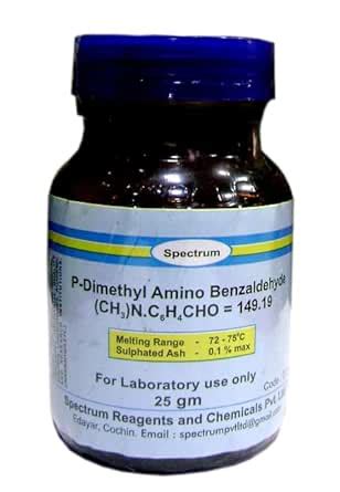 SPECTRUM P Dimethyl Amino Benzaldehyde 98% LR 25gms : Amazon.in ...