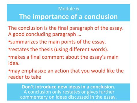 E3 m6.2. Concluding paragraphs for essays | PPT