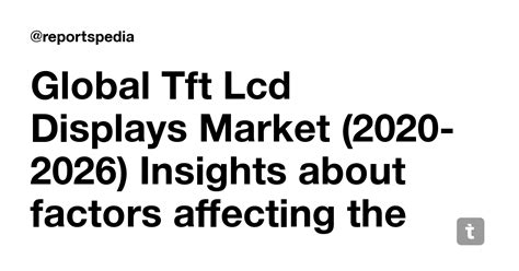 Global Tft Lcd Displays Market (2020-2026) Insights about factors ...