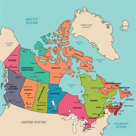 Map Of Canada Border
