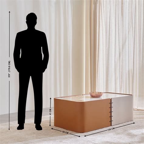 Buy Mills Ceramic Top Coffee Table - Brown from Home Centre at just INR ...